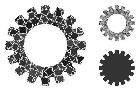 Gear Composition Icon of Trembly Elements Illustrazione stock