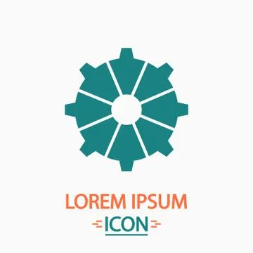 Gear computer symbol Stock Illustration