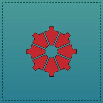 Gear computer symbol Stock Illustration