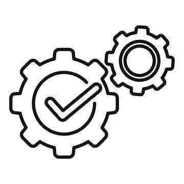 Gear control icon outline vector. Project change イラスト素材