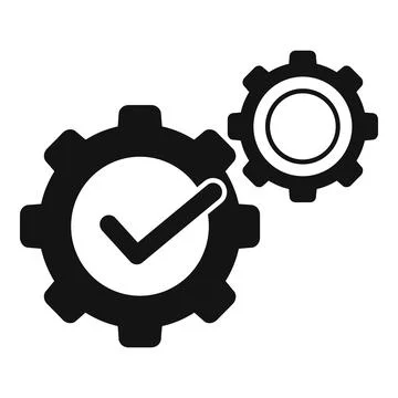 Gear control icon simple vector. Project change Stock Illustration