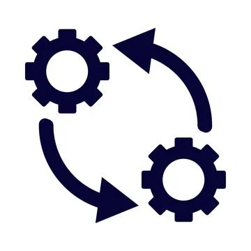 Gear, convert, management, management converting icon Stock Illustration