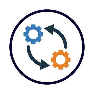 Gear, convert, management, management converting icon Stockillustratie