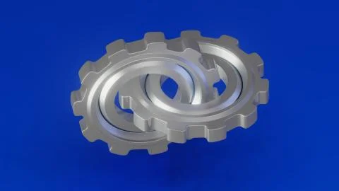 Gear coupled to Stock Illustration