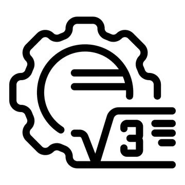 Gear creating third generation blockchain cryptocurrency icon Stock Illustration