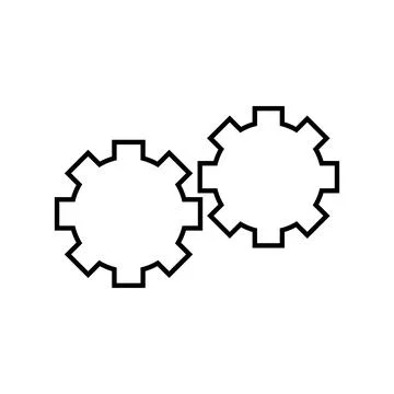 Gear design, construction work repair machine part technology industry Stock Illustration