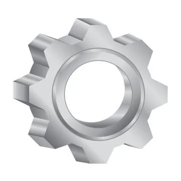 Gear design for technology machinery. Engine gear. Stock Illustration