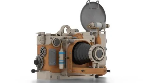 Gear Digital Camera on white background Illustrazione stock