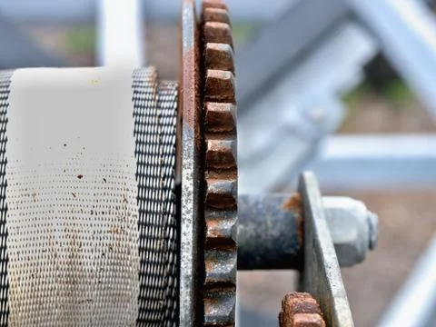 Gear with disc in front to transport webbing Stock Photos