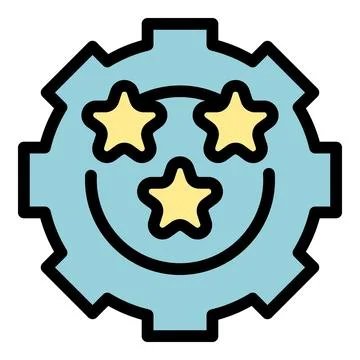 Gear effect icon vector flat Stock Illustration