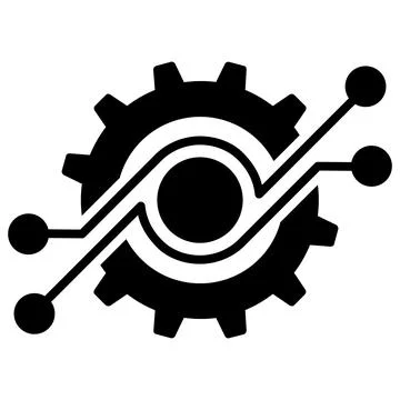 Gear Electronic Component Vector Icon Flat Illustration Stock Illustration