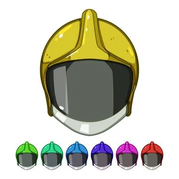 Gear firefighter helmet cartoon vector graphic Stock Illustration