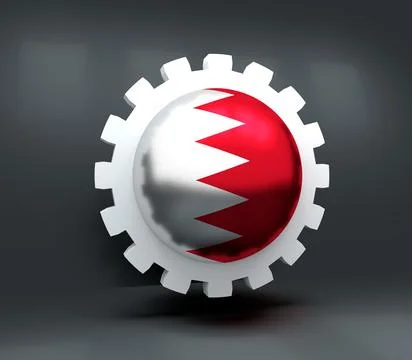 Gear with flag Stock Illustration