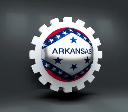 Gear with flag Stock Illustration