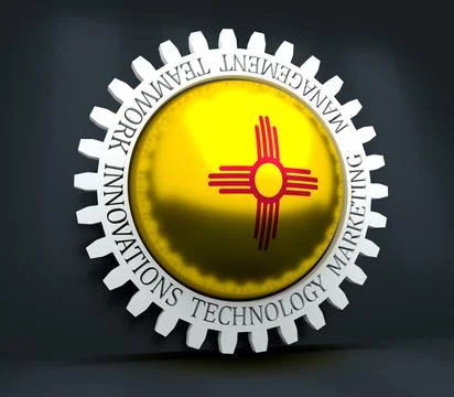 Gear with flag Stock Illustration