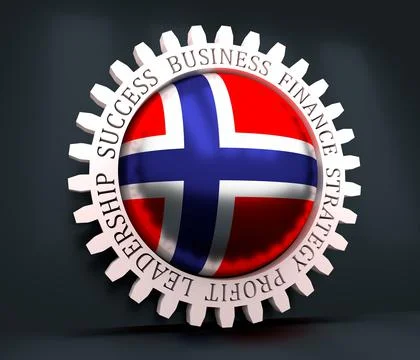 Gear with flag Stockillustratie