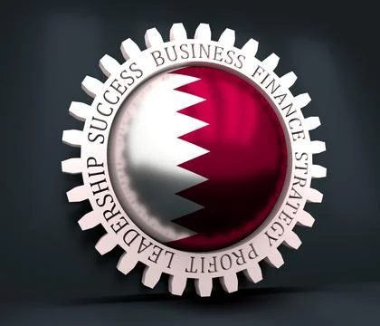 Gear with flag Stock Illustration