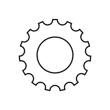 Gear flat icon. 1st May Worker s Day. Stock Illustration