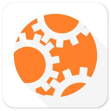 Gear flat icon Stock Illustration