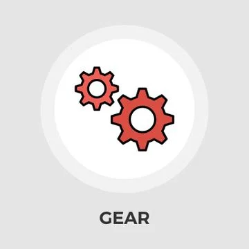 Gear Flat Icon Stock Illustration