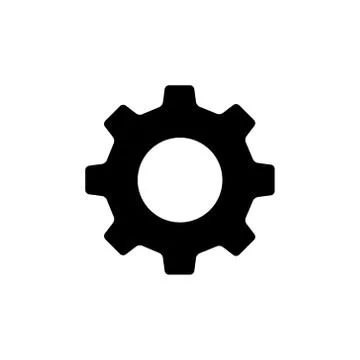 Gear flat icon, vector illustration Stock Illustration