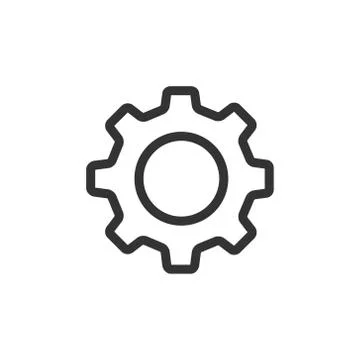 Gear flat icon, vector illustration Stock Illustration