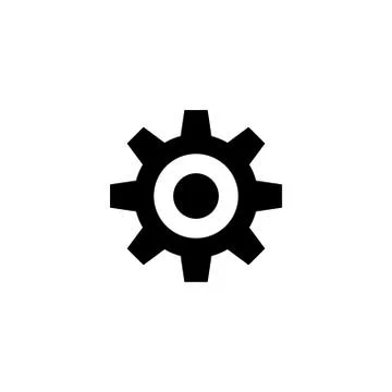 Gear Flat Vector Icon Stock Illustration