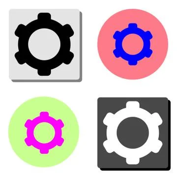 Gear. flat vector icon Stock Illustration