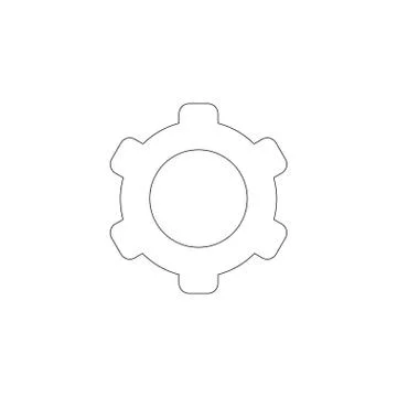 Gear. flat vector icon Stock Illustration