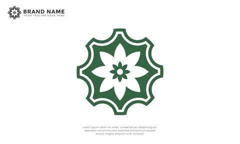 Gear flower logo Stock Illustration