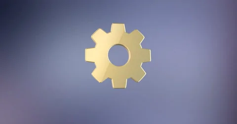 Gear Gold 3d Icon 動画素材 66574976