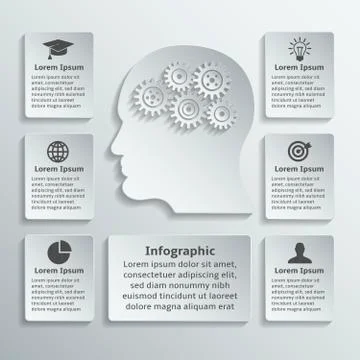 Gear head infographic Illustrazione stock