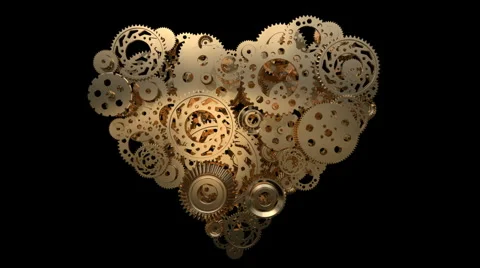 Gear heart 01 Stock Footage