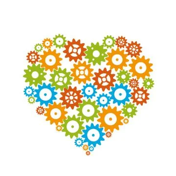 Gear heart. Stock Illustration
