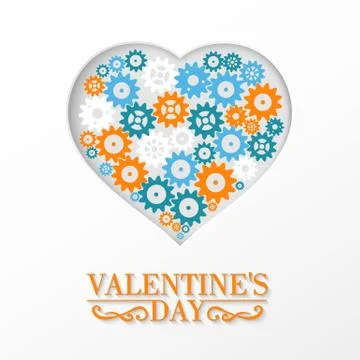 Gear heart. Stock Illustration