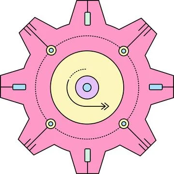 Gear icon cogwheel vector web symbol isolated Stock Illustration