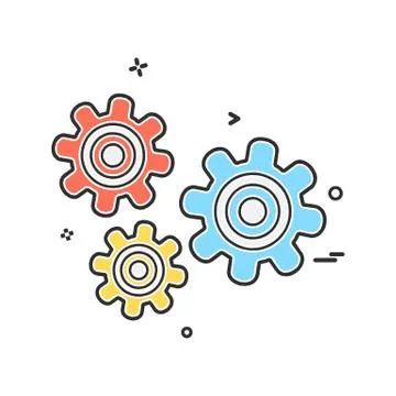 Gear icon design vector Stock Illustration