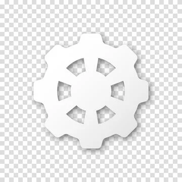Gear icon, flat design. Machine sprocket gear icon. Realistic vector cogwheel Stock Illustration