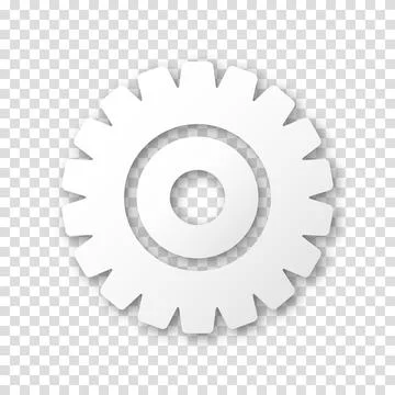 Gear icon, flat design. Machine sprocket gear icon. Realistic vector cogwheel Stock Illustration