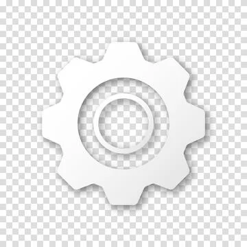 Gear icon, flat design. Machine sprocket gear icon. Realistic vector cogwheel Stock Illustration