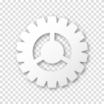 Gear icon, flat design. Machine sprocket gear icon. Realistic vector cogwheel Stock Illustration