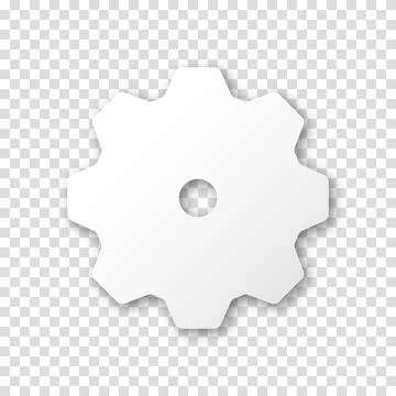 Gear icon, flat design. Machine sprocket gear icon. Realistic vector cogwheel Stock Illustration