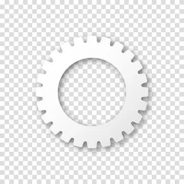 Gear icon, flat design. Machine sprocket gear icon. Realistic vector cogwheel Stock Illustration