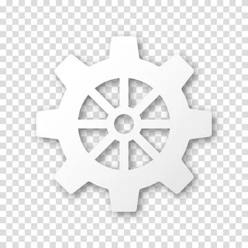 Gear icon, flat design. Machine sprocket gear icon. Realistic vector cogwheel Stock Illustration