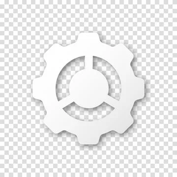 Gear icon, flat design. Machine sprocket gear icon. Realistic vector cogwheel Stock Illustration