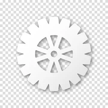 Gear icon, flat design. Machine sprocket gear icon. Realistic vector cogwhe.. Stock Illustration
