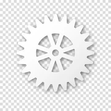 Gear icon, flat design. Machine sprocket gear icon. Realistic vector cogwhe.. Stock Illustration
