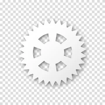 Gear icon, flat design. Machine sprocket gear icon. Realistic vector cogwheel Stock Illustration