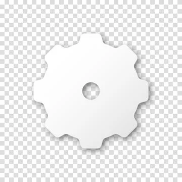 Gear icon, flat design. Machine sprocket gear icon. Realistic vector cogwheel Stock Illustration