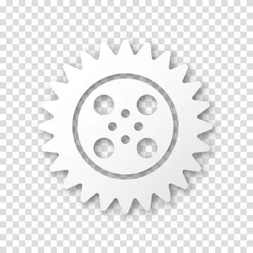 Gear icon, flat design. Machine sprocket gear icon. Realistic vector cogwheel Stock Illustration